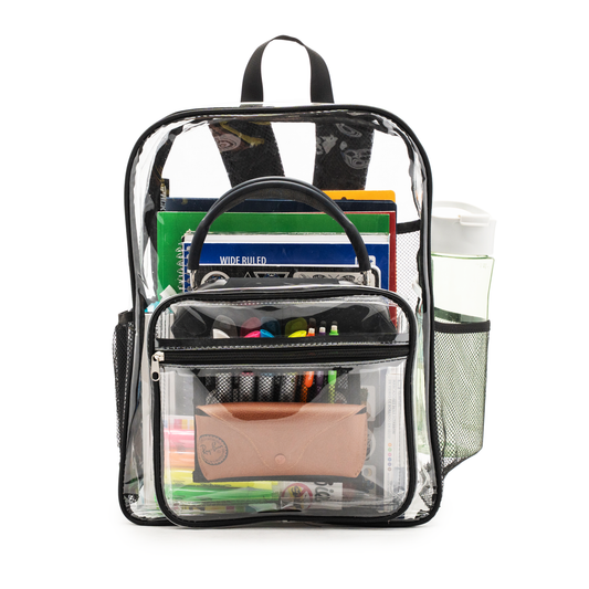Clear backpack Black