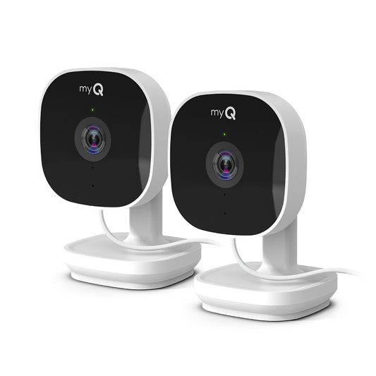 (2 Pack) Bundle Chamberlain myQ Smart Indoor Security Camera – 1080p HD Video, Night Vision, Motion Detection, Wi-Fi, Two-Way Audio, Smartphone Control